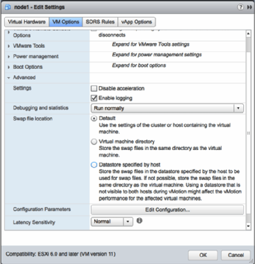 Adjusting controller node settings.