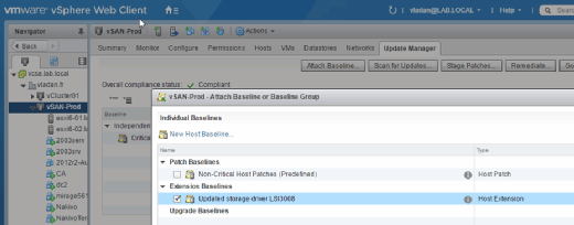 Patch components with VUM