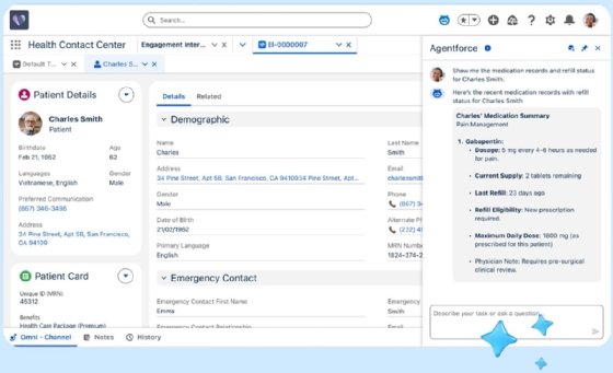 Screenshot of Salesforce EHR Read-Write Agent