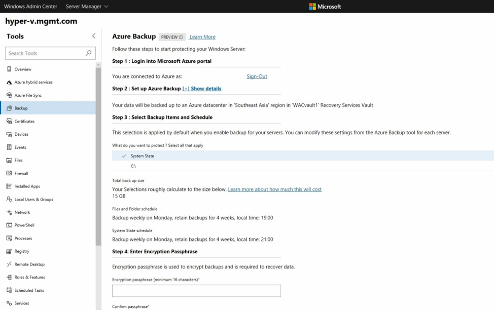 Using the Windows Admin Center Azure services feature | TechTarget
