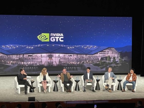 A panel speaks at Nvidia GTC