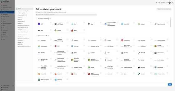 An example of a New Relic dashboard.