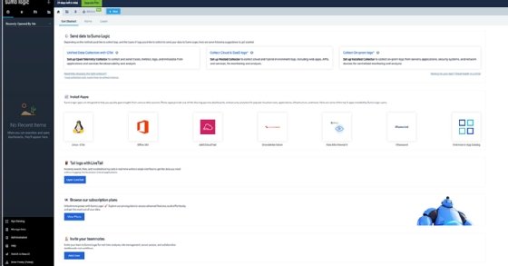 An example of a Sumo Logic dashboard.