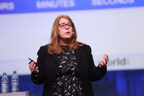 Image of OpenText's Shannon Bell speaking