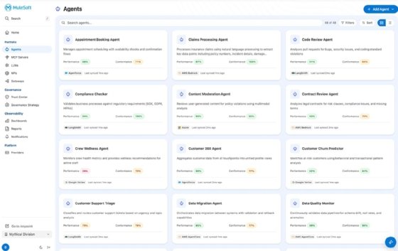 MuleSoft Agent Fabric screenshot