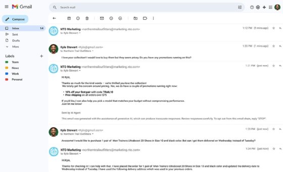 Salesforce Agentforce Commerce Two-Way Email screenshot