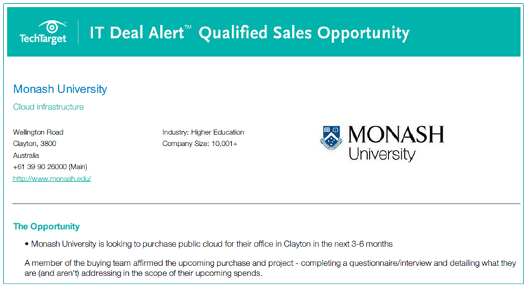 qualified sales opportunities real purchase intent insight cloud